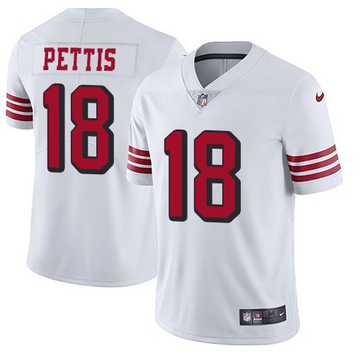 San Francisco 49ers Limited White Men Dante Pettis NFL Jersey #18 Rush Vapor Untouchable->youth nfl jersey->Youth Jersey